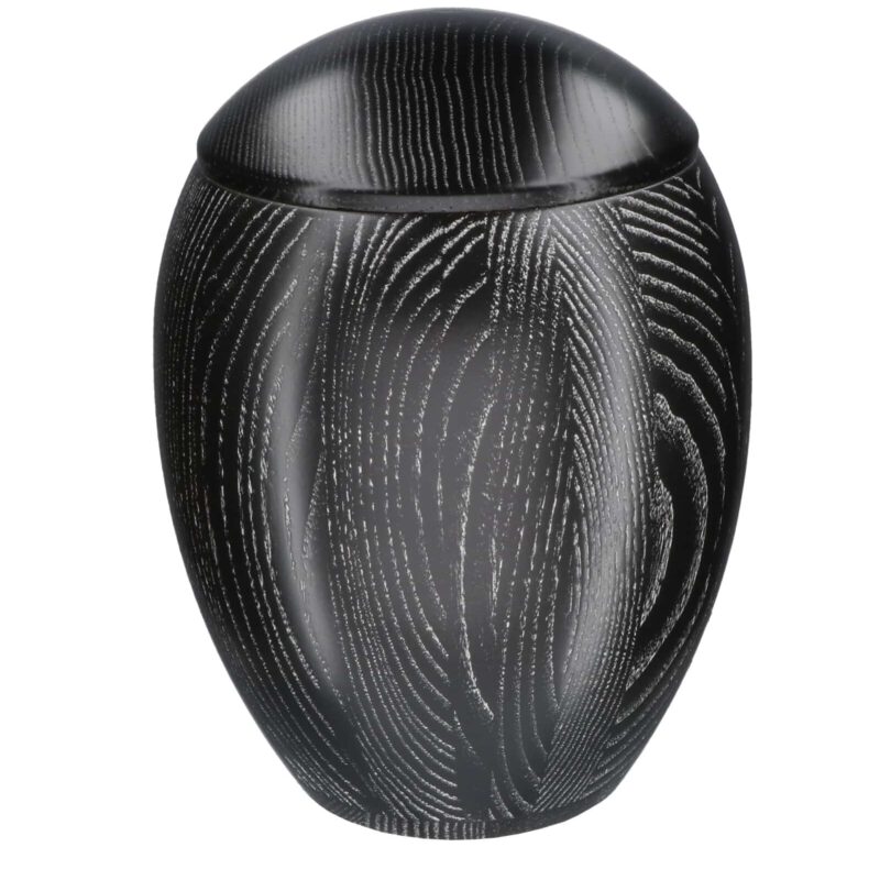 ASVAAS - hout - zwart - met-zilveren-patine