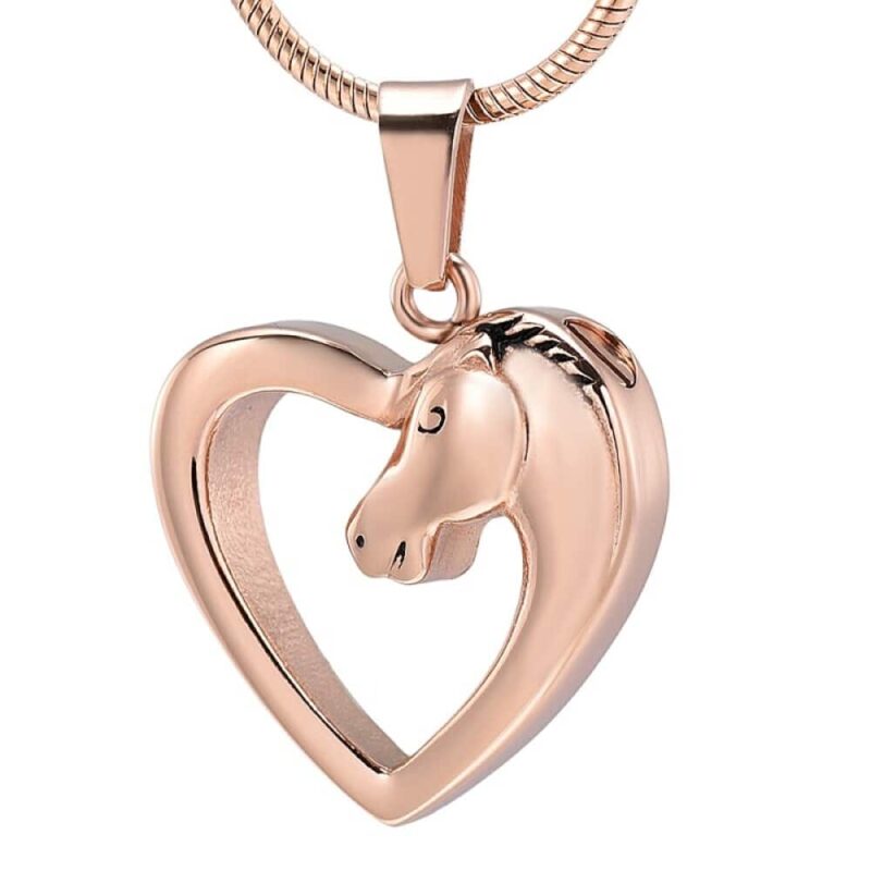 Edelmetaal paard hart - rose