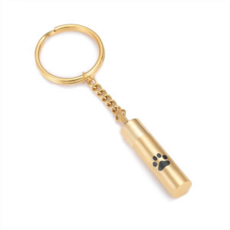 Sleutelhanger met pootjes - goud