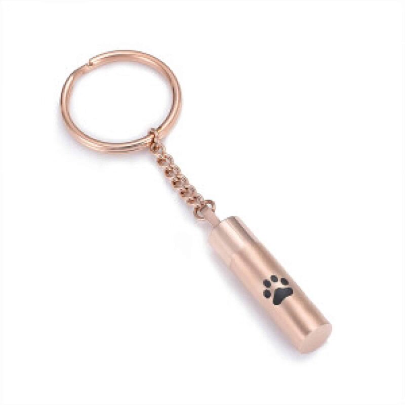 Sleutelhanger met pootjes - rose-goud