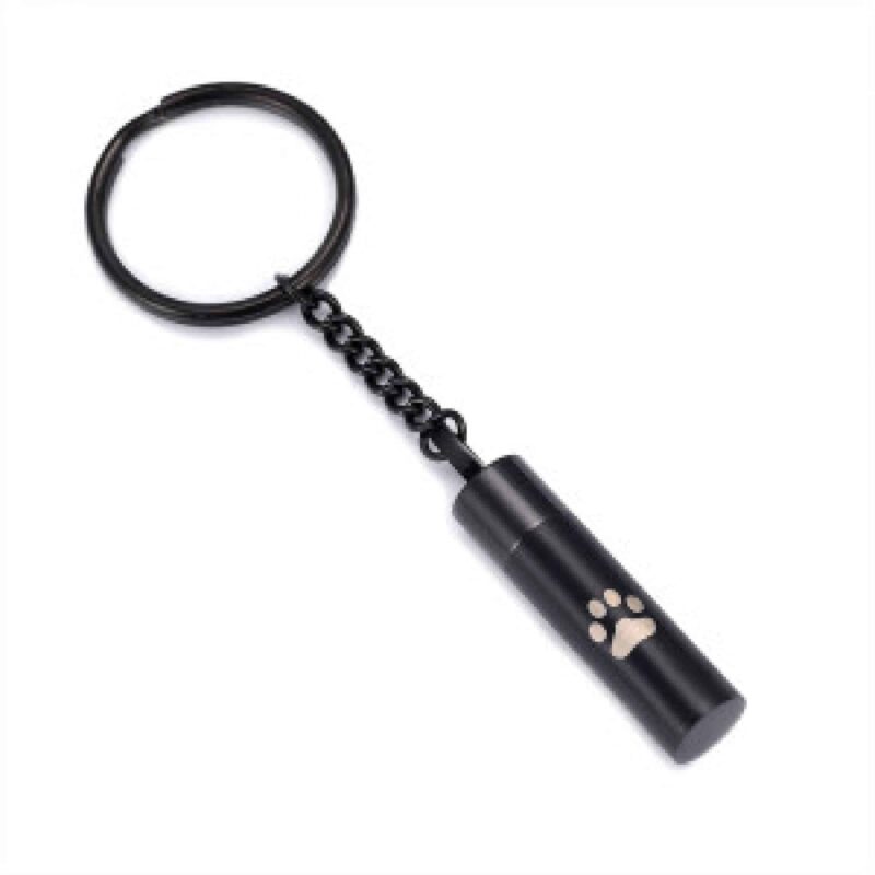 Sleutelhanger met pootjes - zwart