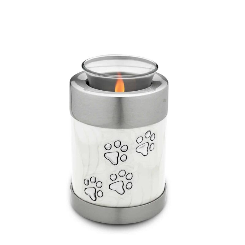 MU7 THEELICHT PARELMOER WIT