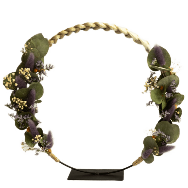 DROOGBLOEMRING MANEN ZWART - klein en groot