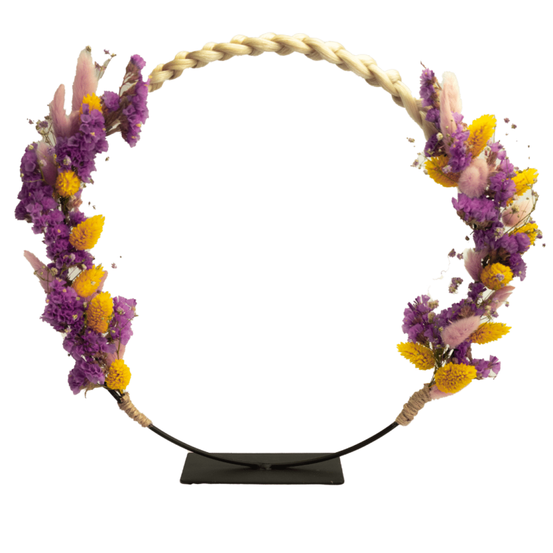 DROOGBLOEMRING GOUD - klein en groot