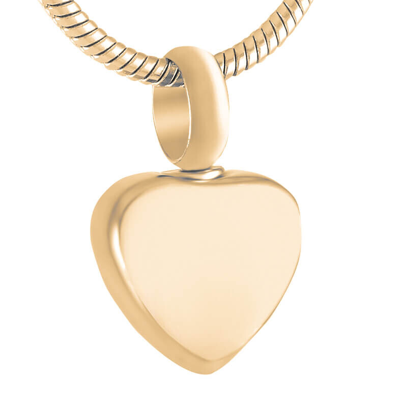 Klein effen hartje in edelmetaal - goud
