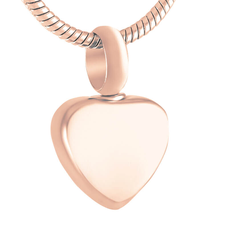 Klein effen hartje in edelmetaal - roségoud