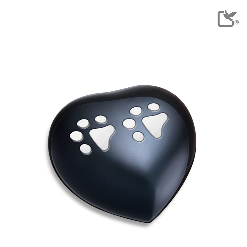 MU5 HARTJE ANTRACIET 2 ZILVEREN POOTJES