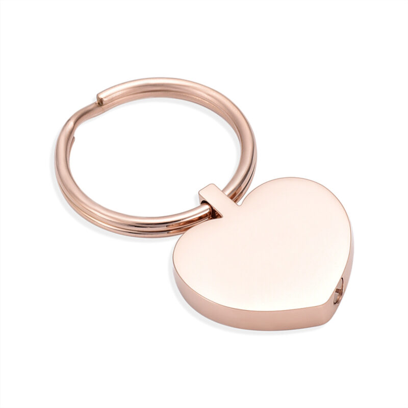 Sleutelhanger hart - roségoud