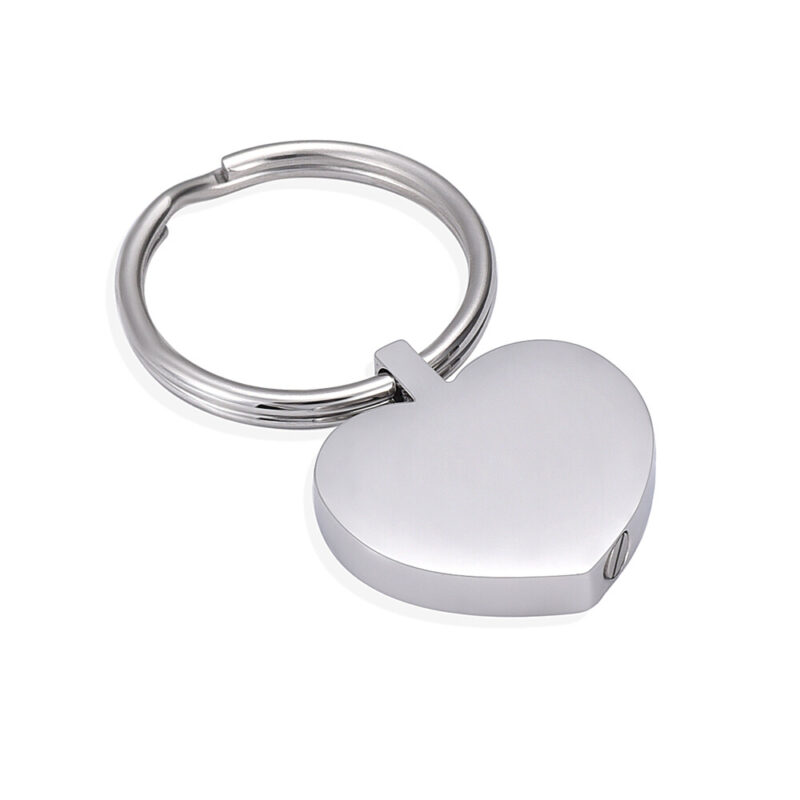 Sleutelhanger hart - zilver