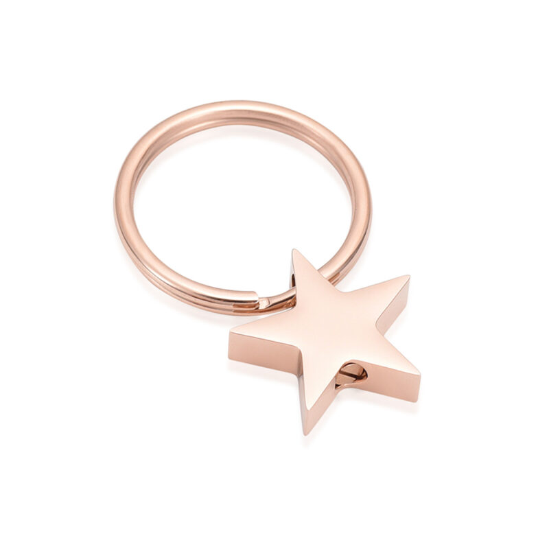 Sleutelhanger ster - roségoud