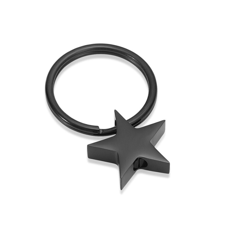 Sleutelhanger ster - zwart
